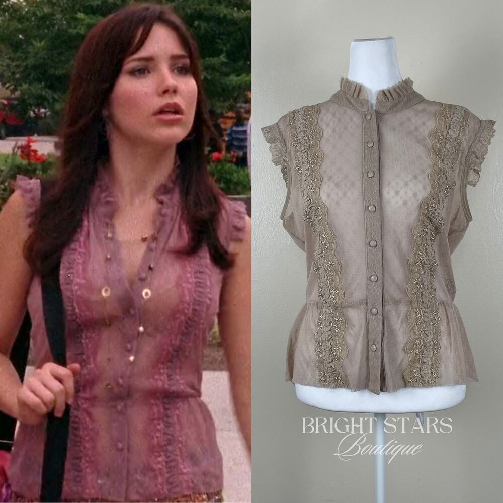 Rare Lace Top ALT Beige ASO The OC Marissa Cooper One Tree Hill Brooke Davis